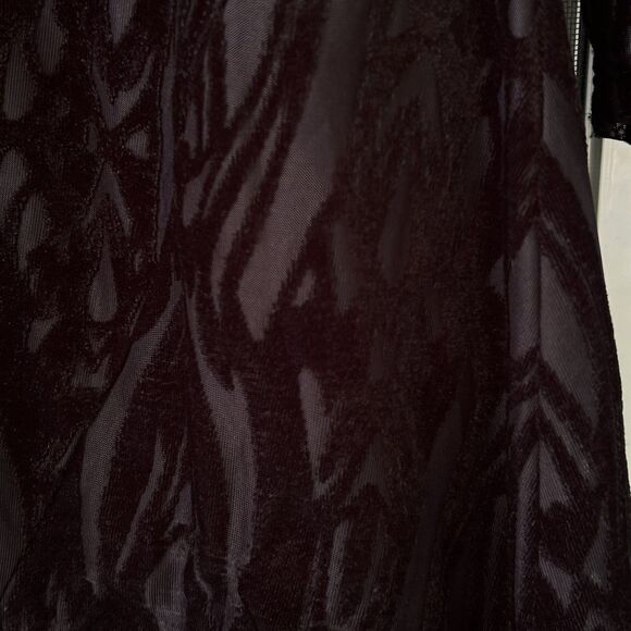 Black Velvet Burnout Tunic Top Size Small Goth Halloween Witchy Boho - Picture 4 of 6
